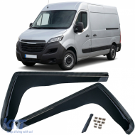 image-6-Windabweiser, Regenabweiser, 2-teilig, schwarz getönt, geeignet für Opel Movano C ab 2021