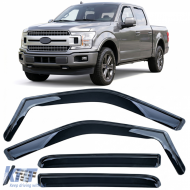 image-72-Windabweiser Regenabweiser 4-teilig Schwarz für Ford F150 2014-2020