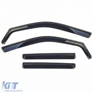 Windabweiser, Regenabweiser, 4-teilig, schwarz getönt, geeignet für Skoda Fabia 2014-2021-image-6258936