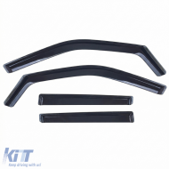 Windabweiser, Regenabweiser, 4-teilig, schwarz getönt, geeignet für Skoda Fabia 2014-2021-image-6258937
