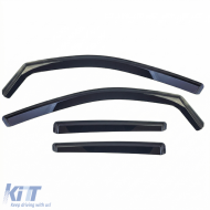 Windabweiser, Regenabweiser, 4-teilig, schwarz getönt, geeignet für VW Tiguan 3 ab 2024-image-6258955
