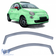 image-1-Windabweiser, Regenabweiser, Windschutz, schwarz rauch für Fiat 500 500C 312 ab 07