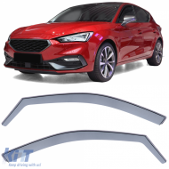 image-3-Windabweiser, Regenschutz, Windschutz, schwarz rauchig, geeignet für Seat Leon ab 19