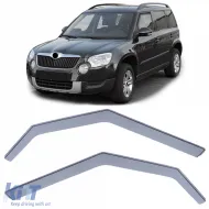 image-24-Windabweiser, Regenschutz, Windschutz, schwarz rauch für Skoda Yeti 5L ab 09