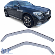 image-25-Windabweiser, Regenschutz, Windschutz, schwarz rauchig, geeignet für Mercedes GLC Coupe C253