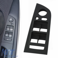 Window Switch Panel suitable for BMW 3 E90 05-11 Left Front Door (drivers) with Mirror Hole Black