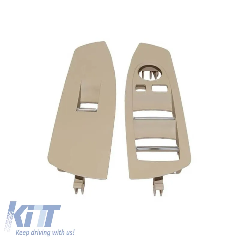Window Switch Panel suitable for BMW 7 F01 08-15 Left & Right Front Doors Beige 2 Pieces