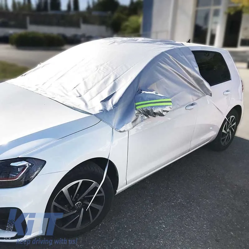 Windscreen & Front Windows Sun Shade Cover With Reflective Stripes On Mirrors 250x170cm 13077
