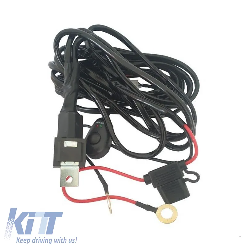 Wiring Kit suitable for Fog Lamps and LED Bars with Relay and Switch 12Volt 40amp