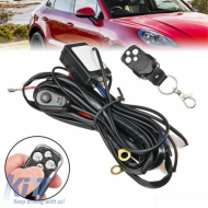 Wiring Kit suitable for Fog Lamps and LED Bars with Relay, Switch, and Remote Controller 12Volt 40amp
