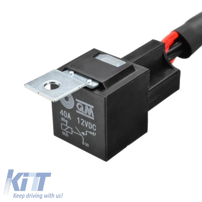 Wiring Kit suitable for Fog Lamps and LED Bars with Relay, Switch, and Remote Controller 12Volt 40amp