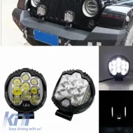 Working lamp 15Led Round With Turn Signal Indicator Ø118 10-80V 6000K 1 Piece-image-6320321