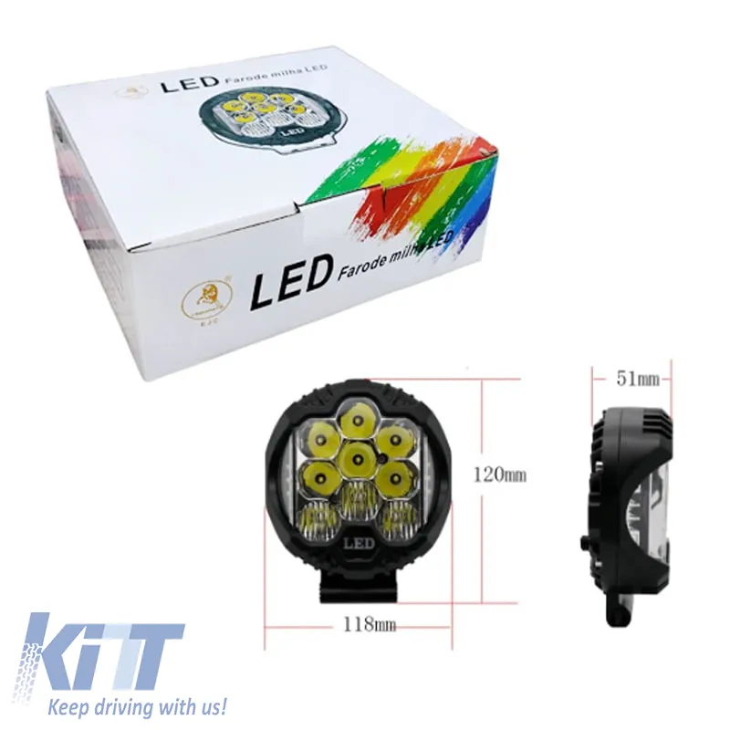 Working lamp 15Led Round With Turn Signal Indicator Ø118 10-80V 6000K 1 Piece