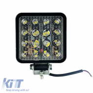 Working Lamp 16 Led Square 110mm x 110mm 48W Flat 10-80V 99089