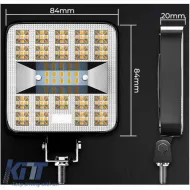 Working Lamp Mini 7-F 29 LED 9-40 Volt 90W 9000lm 6500k LEDBAR-003 1 pc-image-6318756