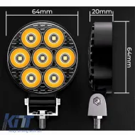 Working Lamp Mini 7-Y LED 9-30 Volt 30W 2500lm 6000K LEDBAR-002 1 pc-image-6318730