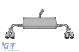 X3M-Typ Diffusor mit verchromten Endrohren geeignet für den hinteren M Technik Stoßfänger am BMW X3 F25 2014-2017 -oo--oo--image-6132235
