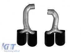 X4M black lacquer exhaust tips suitable for BMW X4 G02 after 2018-image-6157495