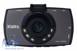 Xblitz Dash Camera Dashboard Recorder DVR Xblitz Black Bird Full HD 1920x1080P, 2.7 Inch Screen, 170 Degrees Lens, Black - XBBIRDB
