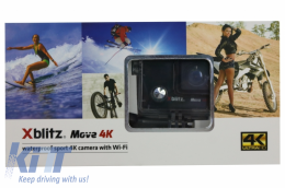 Xblitz Move Kamera 4k Sport kamera Full HD 1920x1080P, 2 hüvelykes kijelző, 170 fokos látószögű lencse, Wi-Fi-vel, Vízálló-image-6028300