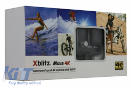 Xblitz Move Kamera 4k Sport kamera Full HD 1920x1080P, 2 hüvelykes kijelző, 170 fokos látószögű lencse, Wi-Fi-vel, Vízálló-image-6028301