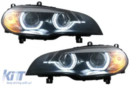 image-62-Xeno Fari Angel Eyes 3D Duale Halo Rims LED DRL per BMW X5 E70 2007-2010 Nero