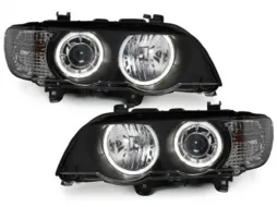 image-76-Xenon Angel Eyes Prednja svijetla prikladna za BMW X5 E53 (09.1999-10.2003) crna