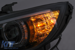 Xenón Fanária Emprós 3D LED Mátia Aggélou katállhloi gia BMW Seirá 3 E92 E93 (2006-2010) U-Type Mavro-image-6099646