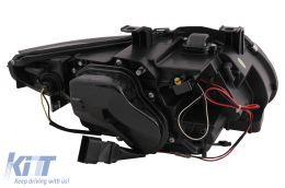 Xenón Fanária Emprós 3D LED Mátia Aggélou katállhloi gia BMW Seirá 3 E92 E93 (2006-2010) U-Type Mavro-image-6099653