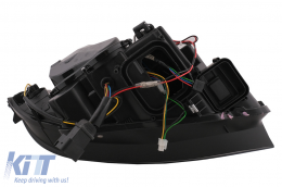 Xenón Fanária Emprós 3D LED Mátia Aggélou katállhloi gia BMW Seirá 3 E92 E93 (2006-2010) U-Type Mavro-image-6099654