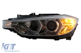 XENON fényszórók Angel Eyes BMW 3-as F30 F31 Sedan Touring (10.2011-05.2015) króm-image-6104093