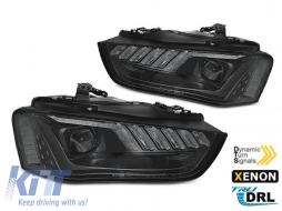 image-14-Xenon headlight kit suitable for Audi A4 B8 2012-2015 with dynamic turn signal, black base, left and right