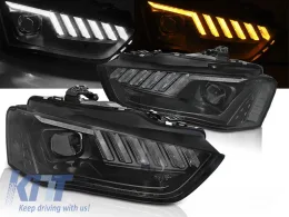 XENON HEADLIGHTS LED BLACK SEQ fits AUDI A4 B8 12-15-image-6269467