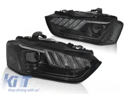 XENON HEADLIGHTS LED BLACK SEQ fits AUDI A4 B8 12-15-image-6269469