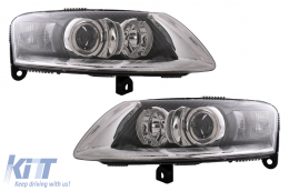 Xenon Headlights suitable for Audi A6 4F C6 (04.2004-2008) Chrome - HLAUA64FD2S