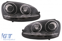 image-6-Xenon Look Első lámpák  RHD Volkswagen Golf V (2003-2007) GTI R32 króm Kiadás