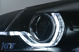 Xenon Scheinwerfer Angel Eyes 3D Dual Halo Felgen LED DRL für BMW X5 E70 07-10 Schwarz-image-6074949