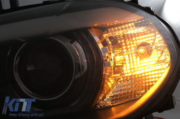 Xenon Scheinwerfer Angel Eyes 3D Dual Halo Felgen LED DRL für BMW X5 E70 07-10 Schwarz-image-6074952