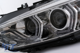 XENON-Scheinwerfer Angel Eyes für BMW 3 F30 F31 Limousine Touring 10.11-05.2015 Chrom-image-6104092