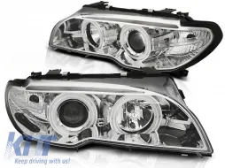 image-11-XENON-SCHEINWERFER ENGEL-AUGEN CCFL CHROM geeignet für BMW E46 04.03-06 COUPE CABRIO