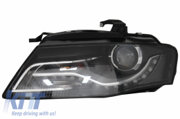 Xenon Scheinwerfer LED DRL Tagfahrlicht für Audi A4 B8 8K 09.07.10.11 Schwarz-image-6048242