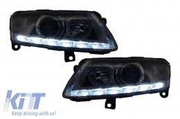 Xenon Scheinwerfer LED Tagfahrlicht für Audi A6 C6 4F 04.04-08 Chrom Ohne AFS-image-6021861