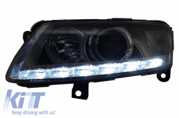 Xenon Scheinwerfer LED Tagfahrlicht für Audi A6 C6 4F 04.04-08 Chrom Ohne AFS-image-6021862