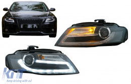 Xenon Scheinwerfer Tagfahrlicht LED TFL für AUDI A4 B8 8K 08-11 Facelift Look-image-6074847