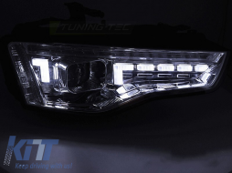Xenon-Scheinwerferkit geeignet für Audi A5 2011-2016 mit dynamischem Blinksignal, Chrombasis, für das Modell mit Tagfahrlicht, ohne AFS, links und rechts-image-6152400