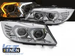 Xenon-Scheinwerferkit geeignet für BMW 3er Reihe E90 Limousine, E91 Touring LCI 2009-2011 mit Chrombasis-image-6152660