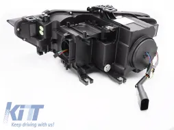 Xenon-Scheinwerfersatz geeignet für Audi A5 2011-2016 mit dynamischem Blinker, schwarzem Gehäuse, für das Modell mit Tagfahrlicht, ohne AFS, links und rechts-image-6152407
