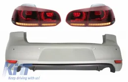 image-33-zadnji branik pogodan za VV Golf 6 VI (2008-2012) sa stop lampe FULL LED Red/ tamne GTI dizajn