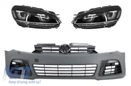 image-31-Zderzak dla VW Golf 6 08-13 R20 Look Reflektory 3D LED DRL U-Look Płynący Lekki