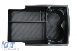Zentrale Konsole Aufbewahrungsbox für Tesla Model S 2012+ Model X 2015+ Schwarz-image-6070405